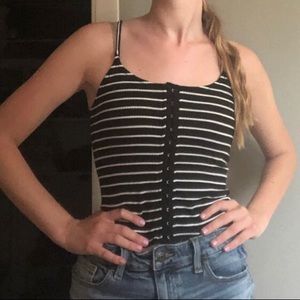 Striped Crop Tank Top